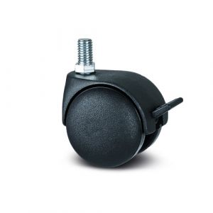 Roulette pivotante à frein table et bureau - tige filetée - 40kg - Lumina