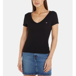Tommy Jeans T-shirt slim coton stretch côtelé