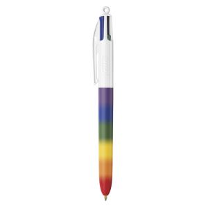 Bic Stylo bille 4 couleurs Corps arc-en-ciel vif
