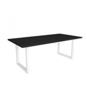 Skraut Home - Table à manger | 10 personnes | 200 | Robuste et stable grâce à sa structure et aux pieds solides | Noir