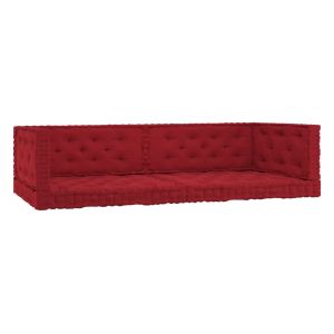 Image de VidaXL Coussins de plancher de palette 6 pcs Rouge bordeaux Coton