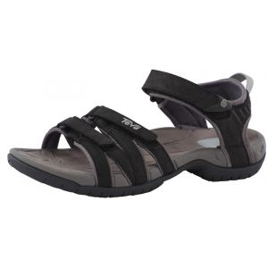 Teva Tirra Leather Chaussures Femme, noir/blanc EU 42 Sandales Loisir