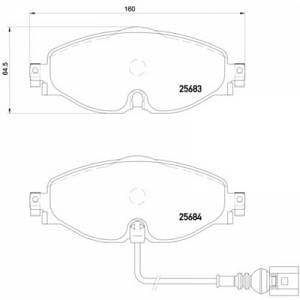 Brembo 4 plaquettes de frein P85126