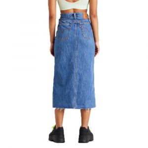 Image de Levi's Jupe longue boutonnée denim coton Bleu