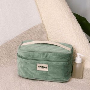 Trousse de toilette Gaspard 25 cm Velours Vert d'Eau
