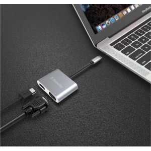 Image de Xtrememac Adaptateur usb-c vers hdmi (4K*2K @ 30Hz) et vga Aluminium