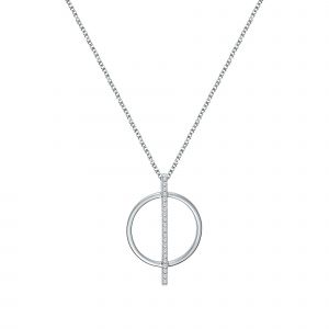 Cleor Collier pour femme en Argent 925/1000 serti de zircon - 0.003 g - taille : 423CM - Z0160499