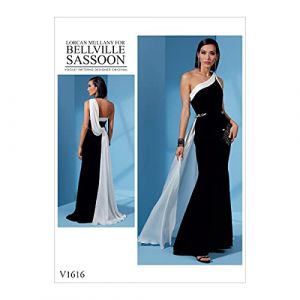 Vogue Pattern V1616 Patron de robe petite pour femme Blanc