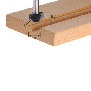 Festool 491007 - Fraise quart de rond HW avec queue de 8 mm HW S8 D23/R6