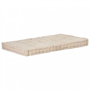Décoshop26 Coussin de canapé palette 100 % coton 120x80x10 cm beige DEC021814