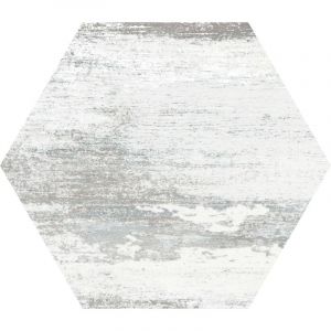 Carrelage hexagonal Harma mix blanc 22x25 cm