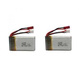Batterie Lipo Rechargeable 2 Pièces 7.4V 700mAh pour Drone RC MJX X600 Adaptées aux Drones MJX X600, Batteries 700mAh 7.4V Dimensions 55x30x17mm, Poids 52g, Argent