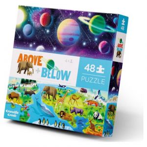 Crocodile creek Puzzle 48 pieces - Dessus et dessous - La terre et l'espace