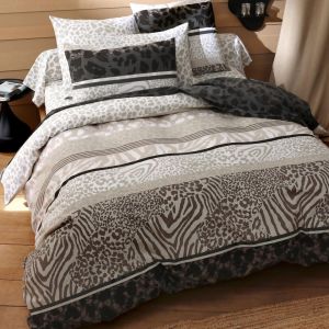 Taie de traversin polycoton ZEBRA - gris
