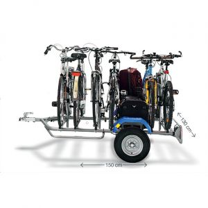 Image de Mottez Remorque porte 6 vélos + bagages A356S