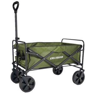 KIRKJUBØUR "Edda" chariot à bras pliable vert