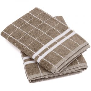 Linnea Lot de 2 torchons de cuisine éponge coton new squares 50x50 cm