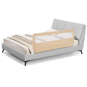 Coast 150 cm Barrière de lit pliable pour les tout-petits avec housse amovible - Beige, sûre et respirante