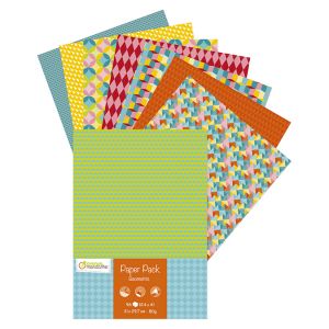 Avenue mandarine Pack de papier Geometric