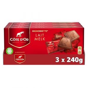 Côte d'Or Cote DOr - 3 boîtes de 24 mignonnettes de chocolat au lait - (3x240g)
