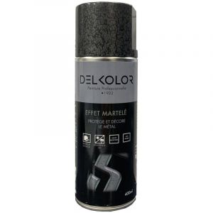 Delkolor - Peinture en A&eacute;rosol Effet Martel&eacute; - 400ml Couleur: gris anthracite