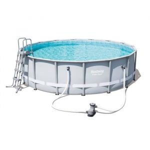 Bestway Kit Piscine Ronde Steel Pro Frame Pools diam. 488 cm h 122 cm