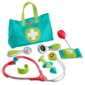 Fisher-Price Grand Coffret Docteur 7 Accessoires De Jeu - Kit Medical - Jouet Imitation - Enfant, Des 3 Ans - Set Mallette Medecin Et Carte