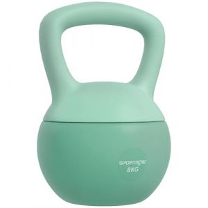 SPORTNOW Kettlebell 8kg - Collaboration Aosom.fr x FFHandball - halt&egrave;re avec poign&eacute;e antid&eacute;rapante pour fitness musculation cardio, vert