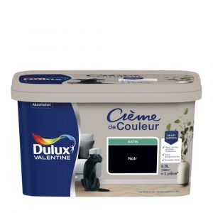 Dulux Valentine Peinture Cr&egrave;me De Couleur satin noir 2 5L
