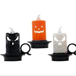 12 BOUGIES L IÈRE 7X8CM Noir DECORS DE TABLE HALLOWEEN