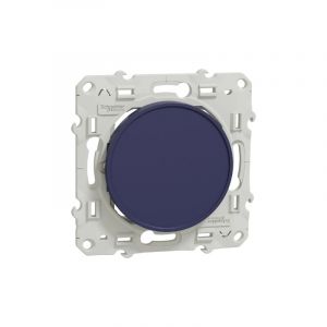 Schneider Electric Obturateur cache bleu cobalt encastré avec support (sans plaque) Odace