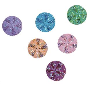 Ruedelafete Sachet 12 Confettis pailletés multicolores ronds 3cm