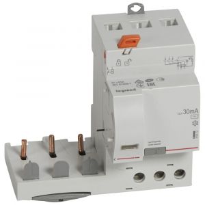 Legrand Bloc diff adapt DX³-vis-3P-400 V~-63 A-type AC-30 mA-disj 1 mod/pôle