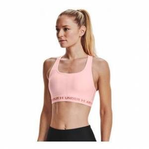 Image de Under Armour Brassiere crossback mid bra rose femme m