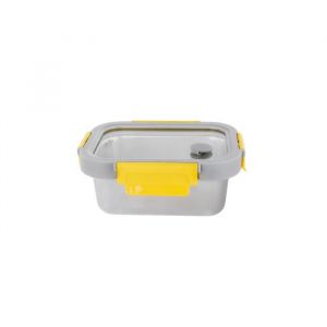 Pika - Boite Alimentaire 480ml En Inox Et Couvercle En Verre Trempé | Hermétique Et Légère | Compatible Micro-Ondes, Four, Congélateur | Metalshock - Neuf