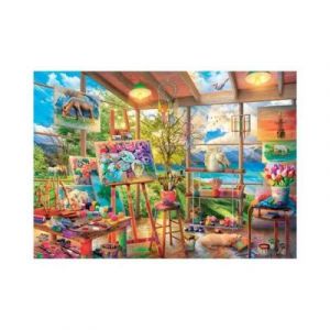 Dino Puzzle 2000 pi&egrave;ces : Atelier de peinture