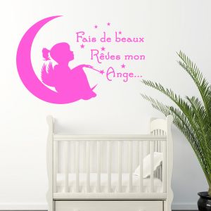 Ambiance Sticker Autocollant Lit T&ecirc;te de Lit Arche Stickers Muraux | Grand Papier Peint Demi Cercle pour D&eacute;coration Salon et Chambre| L58 x H140 cm - Jaune Canari