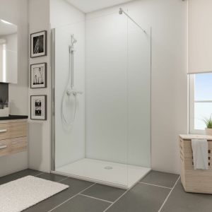 Image de Schulte-ufer Lot de 2 panneaux muraux 120 x 90 x 210 cm, revêtement pour douche et salle de bains, DécoDesign COULEUR, Blanc