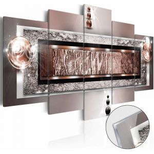 Décoshop26 Tableaux en verre acrylique décoration murale en 5 panneaux motif Rêve d'automne 200x100 cm TVA110053