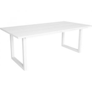 Skraut Home - Table à manger | 10 personnes | 200 | Robuste et stable grâce à sa structure et aux pieds solides | Blanc