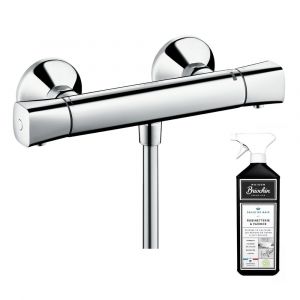 Hansgrohe Mitigeur douche thermostatique Ecostat Universal chromé + nettoyant Briochin