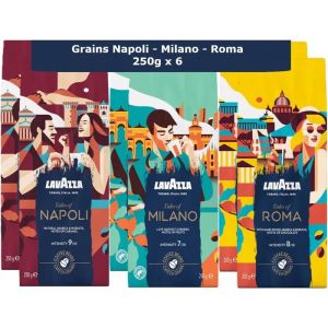 Lavazza Caf&eacute; en Grains - Tales of Italia - Milano Roma & Napoli - Arabica & Robusta - Intensit&eacute;s 7/8/9
