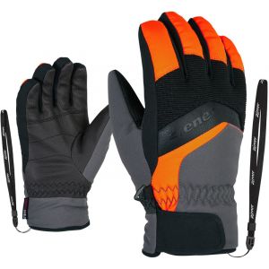 Ziener Labino AS Gloves Kids, orange/gris 4 Gants & Mitaines sports d'hiver