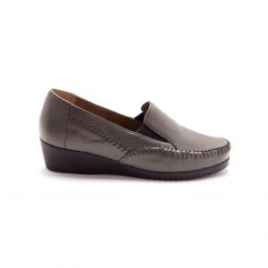 Mocassins sans-gêne cuir femme Pédiconfort