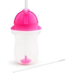 Munchkin 012462 Tasse avec Paille Lestée Click Lock Tip And Sip de 296 ml/ 10oz, Rose