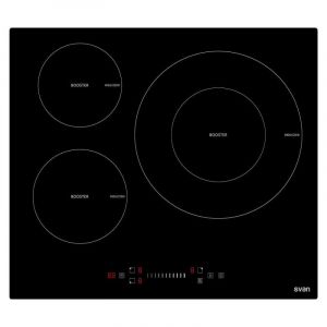 Svan Plaque à induction Si3600s 7600w 3 zones 9 niveaux noir 59 cm