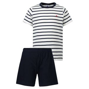 Petit Bateau Gar&ccedil;on A01dd Bas de pijama, Marshmallow/Smoking, 6 ans EU