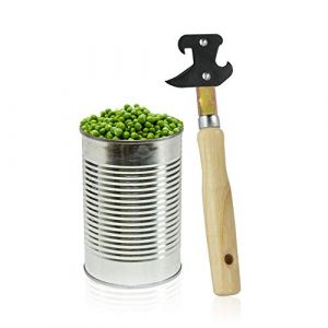 Metaltex 250330 Ouvre-bo&icirc;te en acier inoxydable, manche en bois