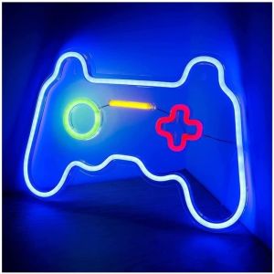 Jeu DEnseignes Au Néon Pour Chambre À Coucher, Commutateur Alimenté Par Usb Enseignes Au Néon De La Manette De Jeu Pour Garço[774