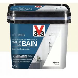 V33 Peinture Multi-Matériaux Salle de bain Deco Lab Kaolin 0,75 L